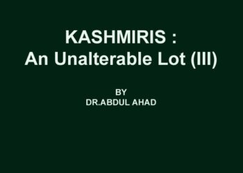 KASHMIRIS : An Unalterable Lot (III)
