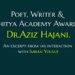 Poet, Writer & Sahitya Academy Awardee Dr.Aziz Hajani.An excerpt from his interaction with Imran Yousuf