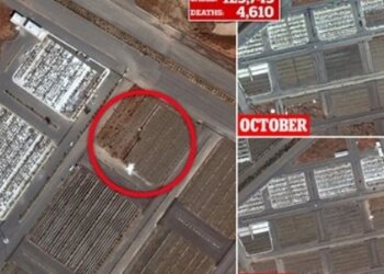 Iranian mass graves ‘for coronavirus victims are so huge they can be seen from space’: Fears the regime’s official 429 death toll is covering up scale of the crisis