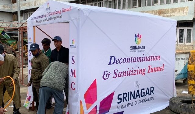 Decontamination tunnel installed at city’s lone maternity hospital-Lal Ded