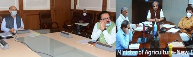 Advisor Sharma discusses Agri scenario with Union Minister Enumerates steps being initiated by JK in view of the Pandemic
