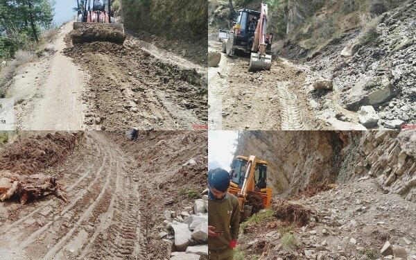 Restoration/ Surface dressing on Ghat Bhabore Dhara Gundna road started on priority  DDC directs the executing agencies to complete the restoration process in One week