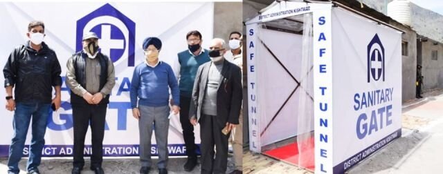 DDC Kishtwar inaugurates disinfection tunnel at Thatri