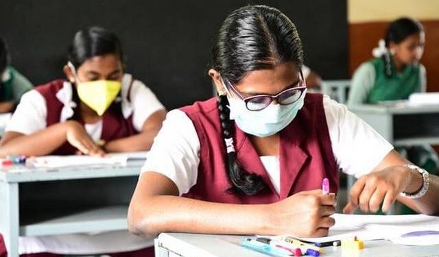 Board exam students don masks, stick to distancing norms