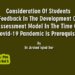 Consideration Of Students Feedback In The Development Of Assessment Model In The Time Of Covid-19 Pandemic Is Prerequisite
