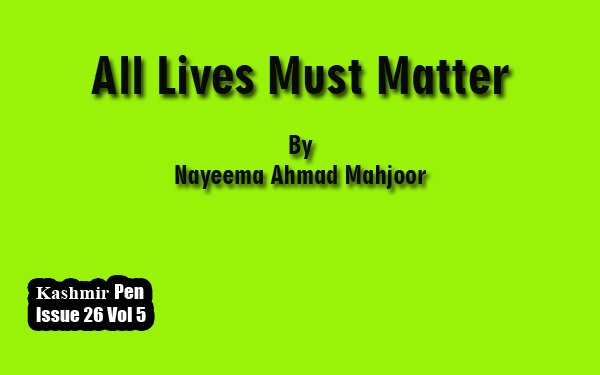 All Lives Must  Matter