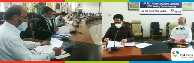 J&K Bank today organized a District Level Review Committee meeting at the Dak Bungalow Anantnag