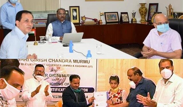 Lt Governor launches e-Application-cum-issuance of Domicile Certificate