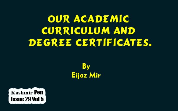Our Academic  Curriculum And  Degree Certificates.
