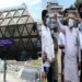 Advisor Khan takes stock of renovation works at Bakhshi Stadium, Indoor Stadium