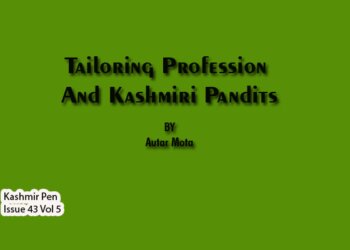 Tailoring Profession And Kashmiri Pandits