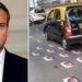 French President Emmanuel Macron’s posters pasted on Mumbai road