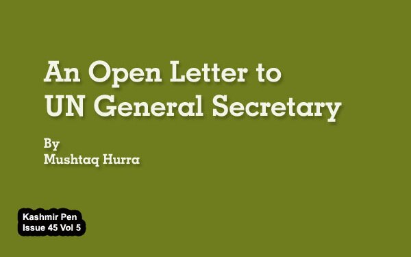 An Open Letter to UN General Secretary