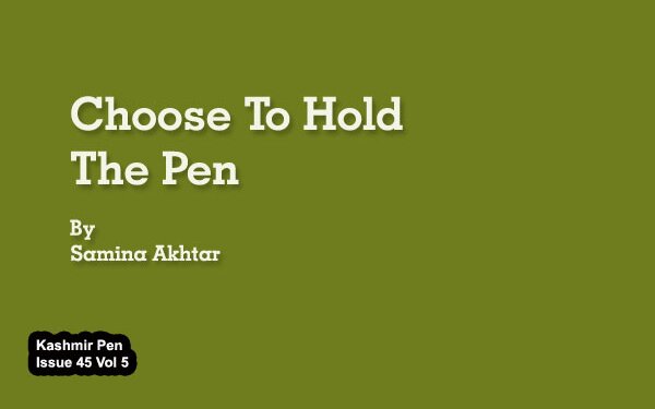 Choose To Hold The Pen