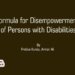 Formula for Disempowerment of Persons with Disabilities