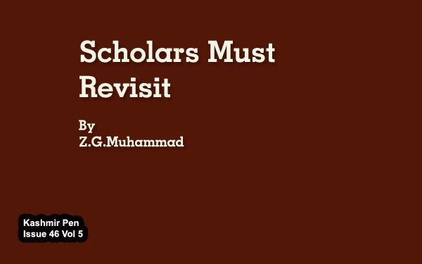 Scholars Must Revisit