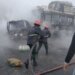 13 charred to death as bus collides with van in Pakistan