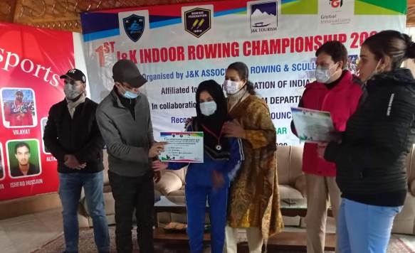 STATE LEVEL ROWING CHAMPIONSHIP ORGANIZED BY JK ROWING ASSOCIATION AT WATER SPORTS CENTER NIGEEN