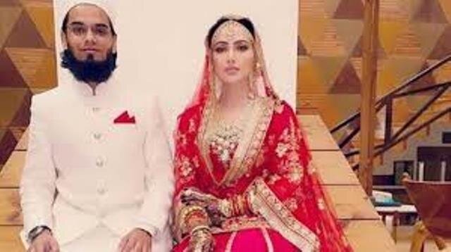 Sana Khan shares first pic with husband Anas Sayed after marriage: ‘Married each other for the sake of Allah’