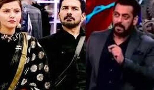 Bigg Boss 14 : Salman Khan exposes Abhinav Shukla; accuses him of staying safe while wife Rubina Dilaik keeps getting nominated