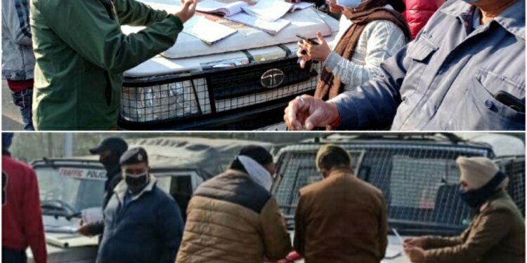 Traffic Police City Jammu laid down Various Naka’s ahead of New Year’s Celebrations.