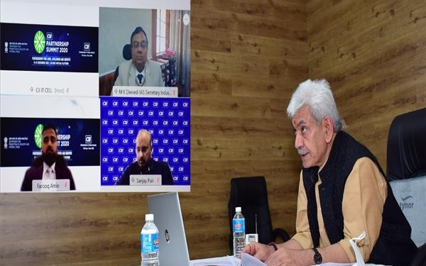 Lt Governor addresses Confederation of Indian Industry (CII) Partnership Summit-2020