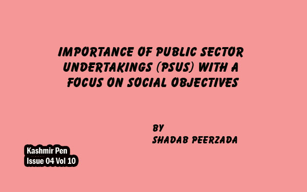 Importance of Public Sector Undertakings (PSUs) with a Focus on Social Objectives