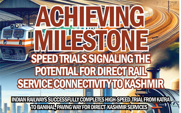 Achieving Milestone ; Speed Trials Signaling The Potential For Direct Rail Service Connectivity to Kashmir