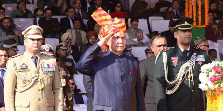 LG Sinha unfurls National Flag at Republic Day function in Jammu