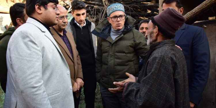 CM Omar Abdullah meets families affected in Ganderbal forest fire, assures support