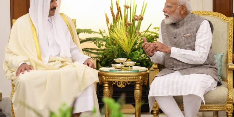 PM Modi holds talks with Amir of Qatar, says had “very productive meeting with my brother”