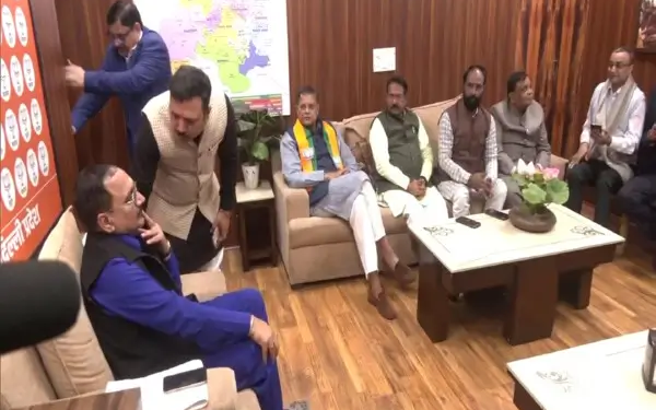 Delhi poll projections: BJP leaders meet at party office as early trends show party poised to form govt after 27 years