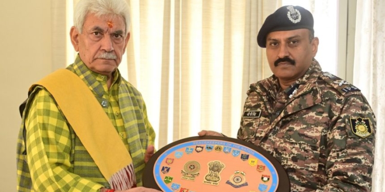 CRPF Director General G P Singh calls on LG Sinha 
