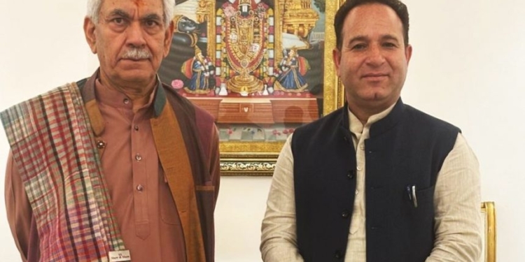 BJP’s Sunil Sharma raises concern over rising crime in Jammu with LG Sinha