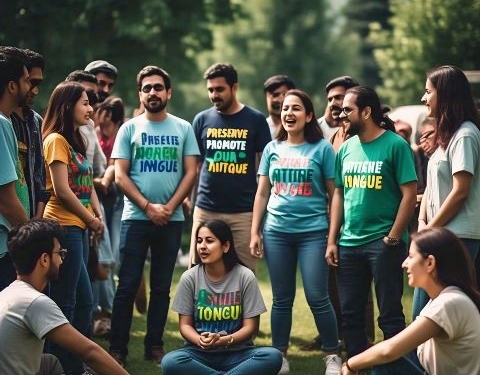 Mother tongue  Day and young generation of Kashmir