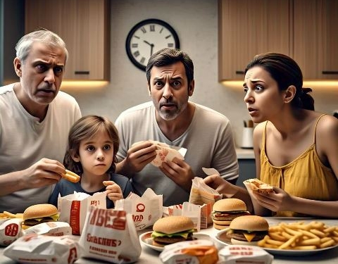 Health problems that arise from consuming processed, fast foods.