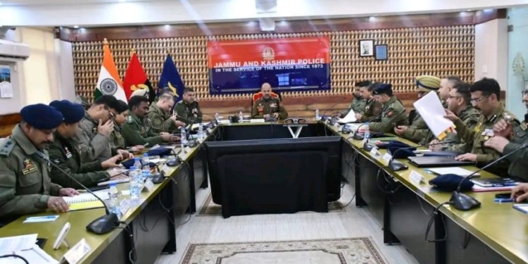 DGP J&K chairs Crime & Security review meeting at PCR Kashmir