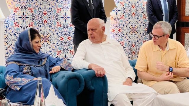 CM Omar Abdullah, Dr Farooq attend Mehbooba Mufti’s Iftaar party in Jammu