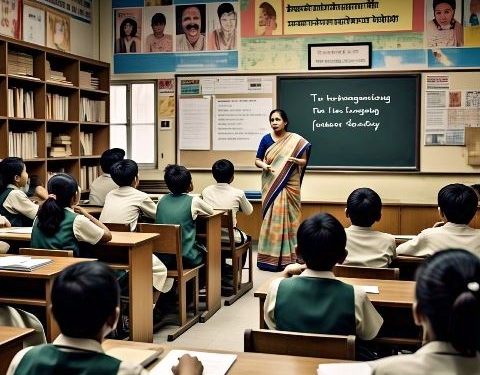 The challenges in implementing the three-language policy are not fewer.