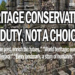 Heritage Conservation: A duty, Not a Choice ( WORLD HERITGE DAY)