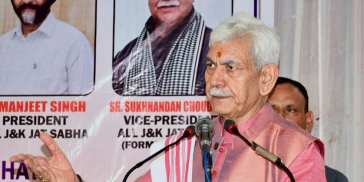 LG Sinha warns Pakistan, urges unity against divisive forces at Jat Sabha in Jammu