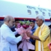 LG Sinha welcomes Union Home Minister Amit Shah in Jammu