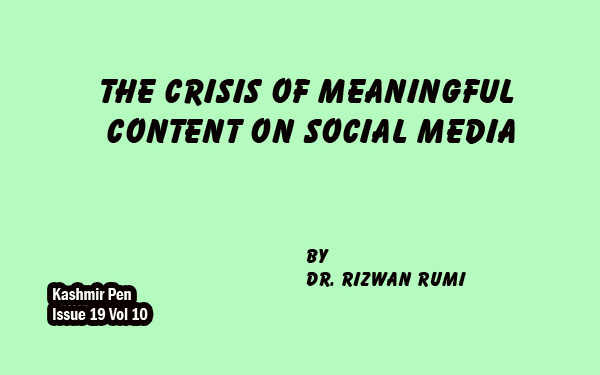 The Crisis of Meaningful Content on Social Media