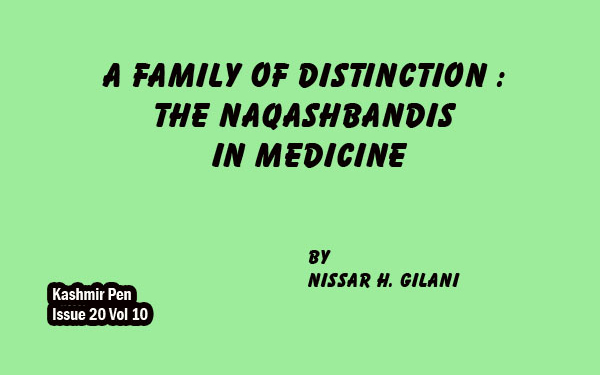 A Family of Distinction : The Naqashbandis in Medicine