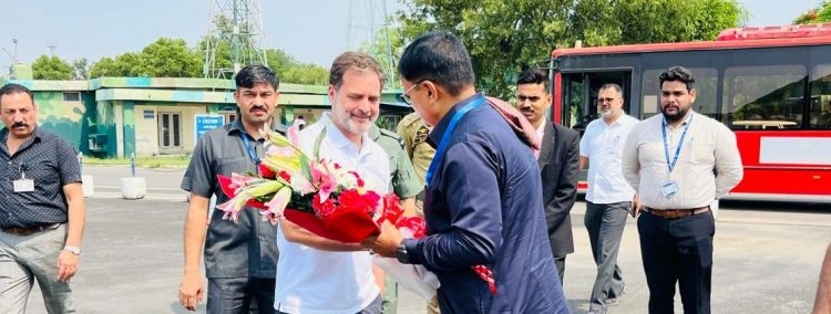 “Warmly welcomed Leader of Opposition Rahul Gandhi at Jammu” : Javed Rana 