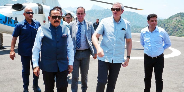 CM Omar Abdullah, Union Minister Jitendra Singh, inspect Katra railway station ahead of PM Modi’s visit