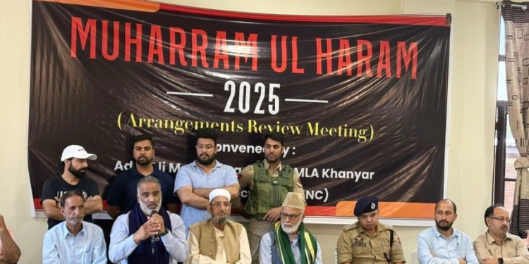MLA Khanyar Ali Mohammad Sagar holds meeting to prepare for Muharram-ul-Haram