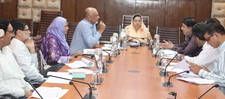Sakeena Itoo reviews progress on health projects across Kashmir division