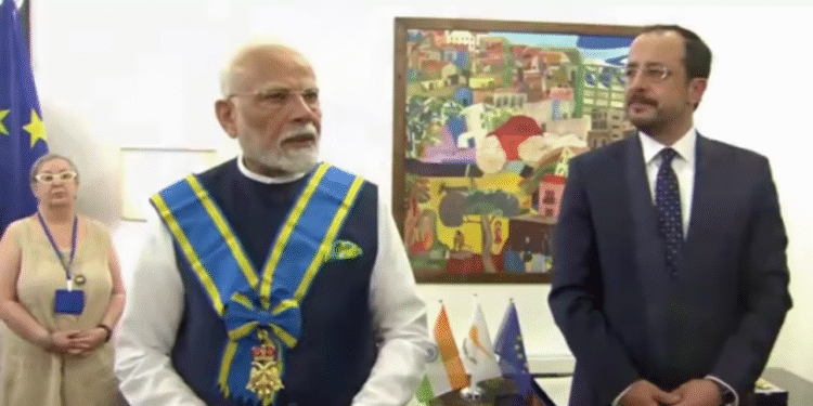 PM Modi awarded highest civilian honour of Cyprus