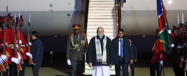 PM Modi arrives in Namibia for first-ever visit, to hold bilateral talks with President Nandi-Ndaitwah